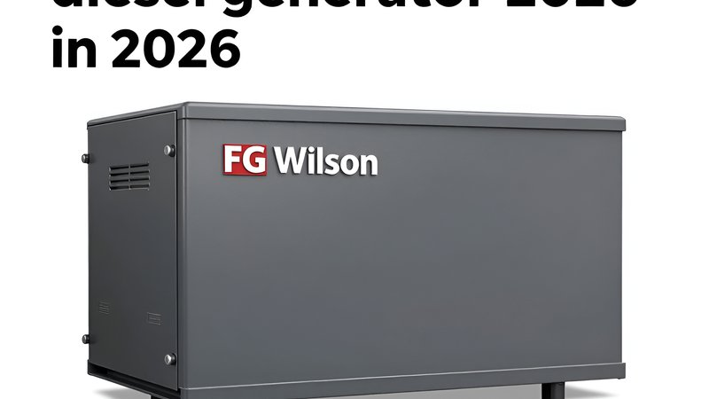 Современный промышленный дизельный генератор FG Wilson в минималистичном стиле для статьи о выборе оборудования