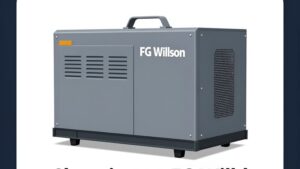 Современный промышленный дизельный генератор FG Wilson в минималистичном стиле для статьи о выборе оборудования