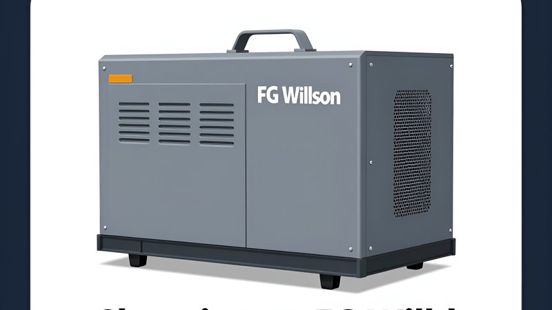 Современный промышленный дизельный генератор FG Wilson в минималистичном стиле для статьи о выборе оборудования